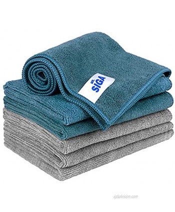 MR.SIGA Microfiber Cleaning Cloth Pack of 6 Size: 13.8" x 15.7"