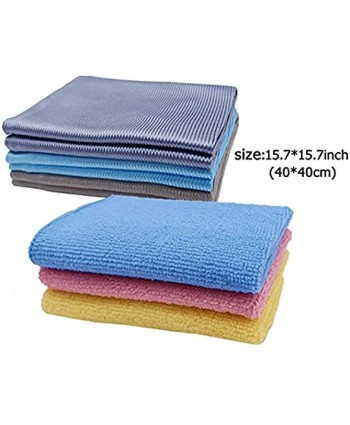Premium Lint Free Microfiber Glass Cleaning Cloths-6 Pack 15.8x15.8 in Super Soft Super Absorbent Streak-Free Glass Multipurpose Cleaning & Polishing Windows Mirror Stainless Steel Gifts