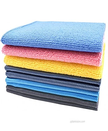 Premium Lint Free Microfiber Glass Cleaning Cloths-6 Pack 15.8x15.8 in Super Soft Super Absorbent Streak-Free Glass Multipurpose Cleaning & Polishing Windows Mirror Stainless Steel Gifts