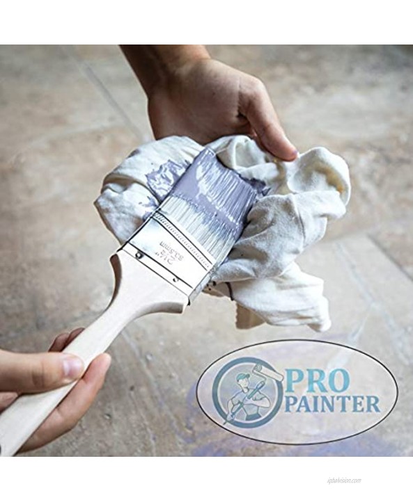 Pro painter Painting Cloth Rags,Pro Painter Recycled White Cotton Knit Wiping Cloths,100percent Cotton Rags for Painting,Staining,Polishing and Cleaning,Lint-Free No Scratching or Scuffing,2 LB Bag
