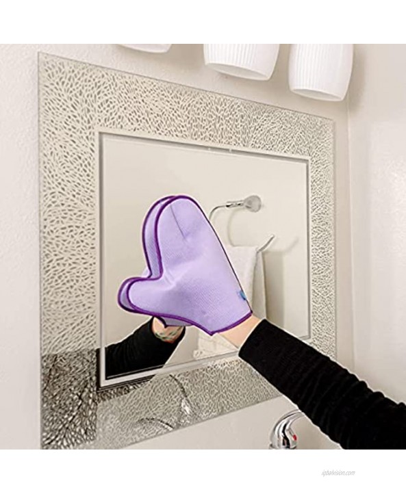 Pure-Sky Glass Cleaning Cloth Glove JUST ADD Water No Detergents Needed – Streak Free Magic Ultra Microfiber Window Polishing Glove for Windows Glass Mirror and Screen Leaves no Wiping Marks