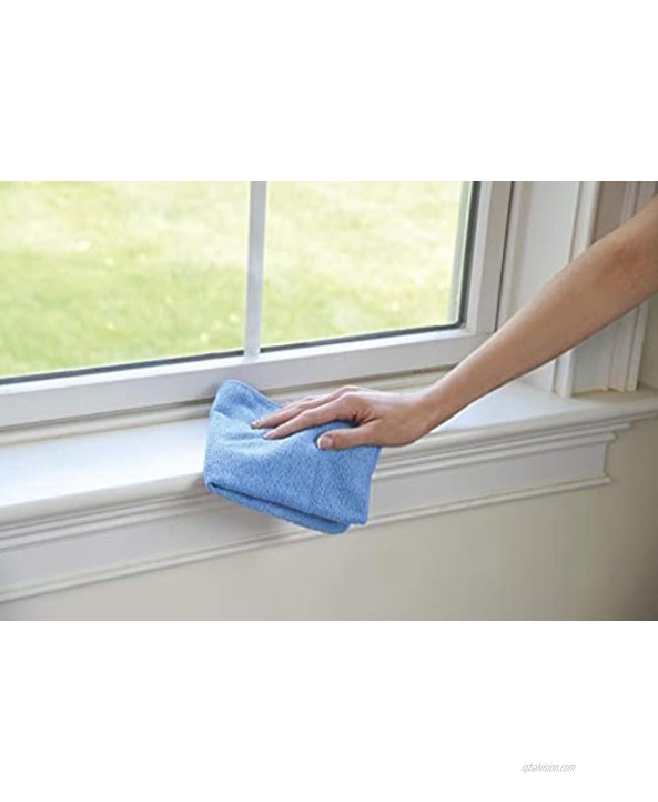 Quickie General Purpose Microfiber Cleaning Cloth Reusable 24 Pack 49024RM Blue