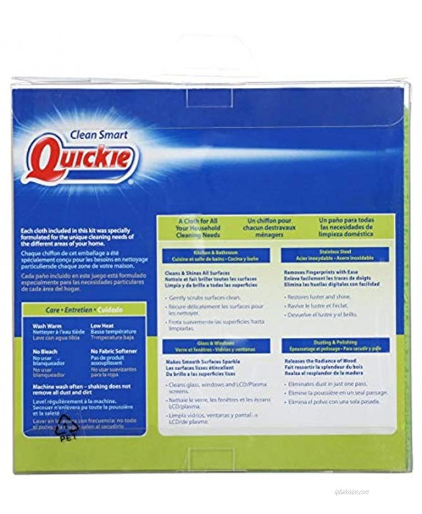 Quickie Household Surface Microfiber Cleaning Cloths-Variety Pack 477PDQ 4 Pack