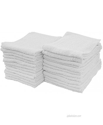 S & T 593901 White 24 Pack Cotton Terry Cleaning Towels 24 Pack