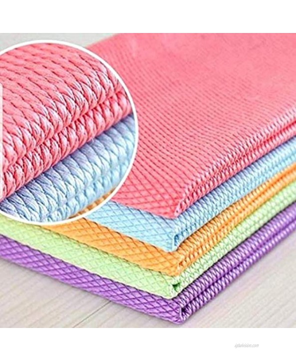 SIMFA Microfiber Cleaning Cloth Extra Soft and Absorbent Size 15.8 x 15.8 inches Extra Durable Microfiber Cleaning Cloth for Cars Windows and Kitchen Pack of 6