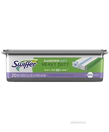 Swiffer Sweeper Heavy Duty Drying Cloths 20ct Lavender Vanilla & Comfort