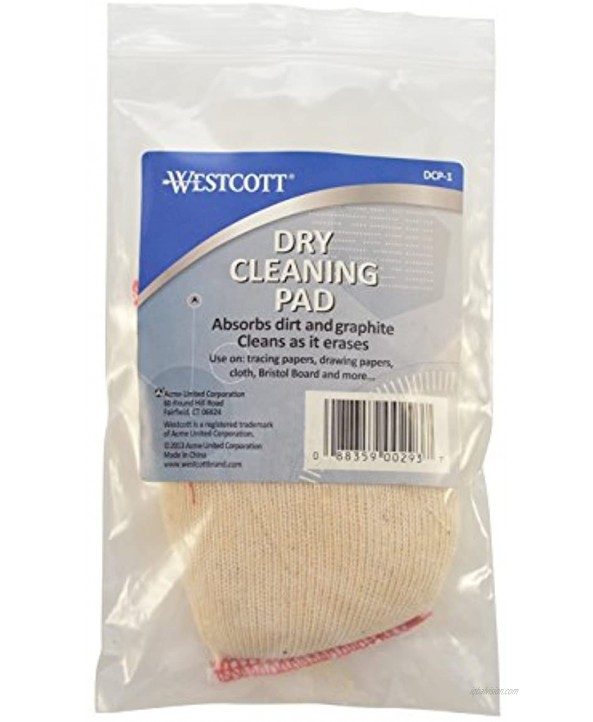 Westcott Dry Cleaning Pad 6.75 x 4 DCP-1 White