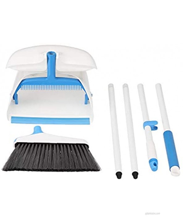 Basics Broom with Handled Dustpan Blue and White