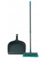 Beldray LA075833EU7 Dustpan and Broom Set | Easily Adjustable | Ideal for Most Hard Floors | Grey and Turquoise Plastic