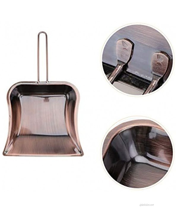 Cabilock Stainless Steel Dustpan Metal Dust Pan Stainless Steel Dustpan Metal Dust Pan Decorative Dustpan for Household Cleaning Supply Cleaning Sweeping Kitchen Bronze