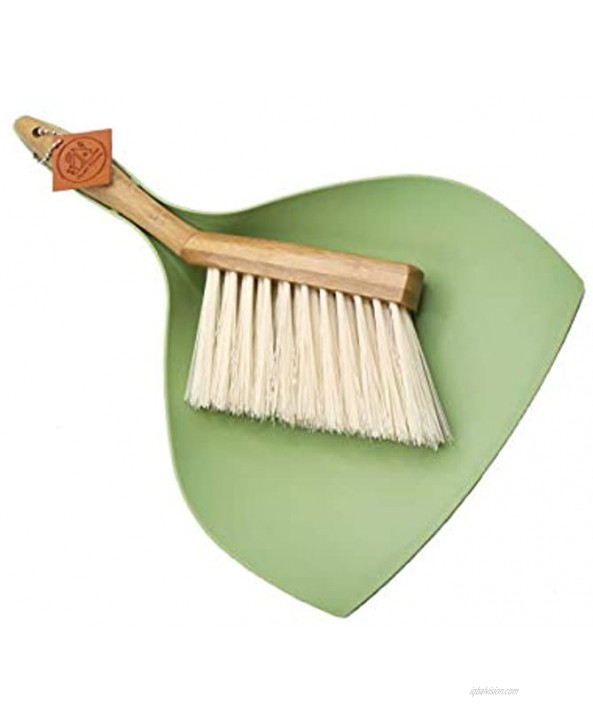 Play Town Your Little Helper Mini Bamboo Broom & Dustpan Set Earth Friendly Angled Brush with Modern Matte Design Perfect for Sweeping on Counter Table & Desk Top Car & Camp Area