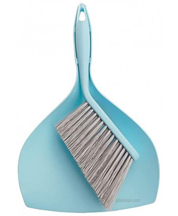 Rocutus Mini Dustpan and Brush Set,Mini Desktop Cleaning Brush Small Broom Dustpan Sweep Set Include 1 x Broom Brush + 1 x Dustpan Desktop Sweep Cleaning Brush Dustpan Blue