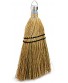 Rubbermaid Commercial 12 Inch Corn Whisk Broom Yellow Flagged Natural Bristles for Multi-Surface Sweeping Remove Dirt and Debris from Porches Floors Decks Driveways Sidewalks