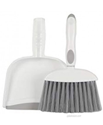 Xifando Mini Broom and Dustpan Set Daily Cleaning Necessity Plastic Mini Dustpan Set with Short Handle Table Brush
