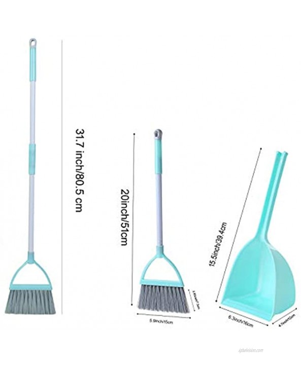 Xifando Mini Broom with Dustpan for Kids,Little Housekeeping Helper Set Pinkish Extended Sized
