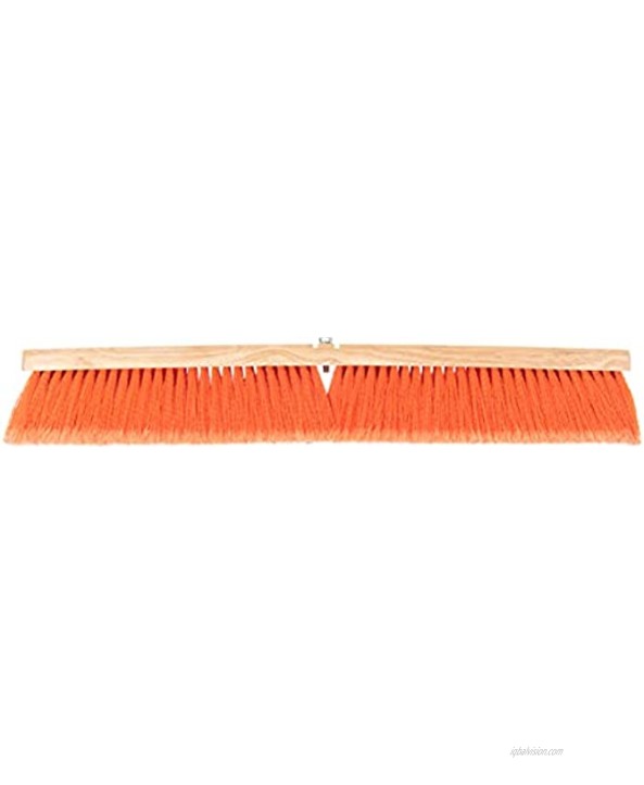 Carlisle 3610222424 Flo-Pac Juno Style Hardwood Block Sweep Polypropylene Bristles 24 Length Orange Case of 12