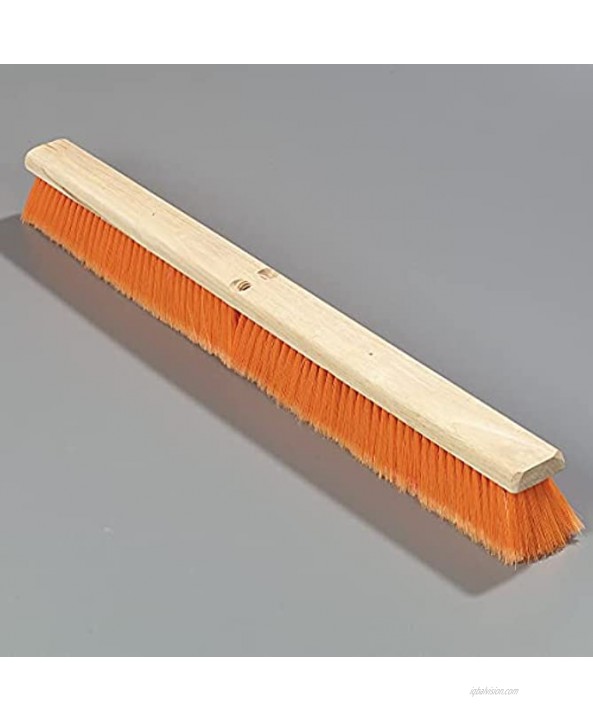 Carlisle 36223624 Flo-Pac Hardwood Block Medium Floor Sweep Polypropylene Bristles 36 Block Size Orange Case of 6