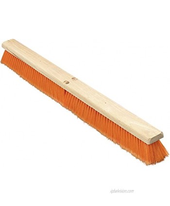 Carlisle 36223624 Flo-Pac Hardwood Block Medium Floor Sweep Polypropylene Bristles 36" Block Size Orange Case of 6