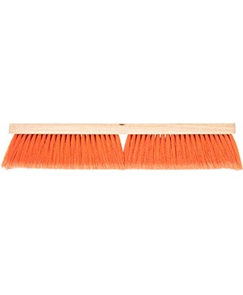Carlisle 4501324 Flo-Pac Flagged Fine Floor Sweep Polypropylene Bristles 18" Block Size 3" Bristle Trim Orange Pack of 12