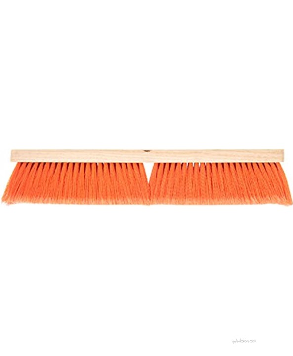 Carlisle 4501324 Flo-Pac Flagged Fine Floor Sweep Polypropylene Bristles 18 Block Size 3 Bristle Trim Orange Pack of 12