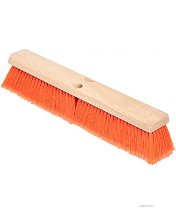 Carlisle 4501324 Flo-Pac Flagged Fine Floor Sweep Polypropylene Bristles 18 Block Size 3 Bristle Trim Orange Pack of 12