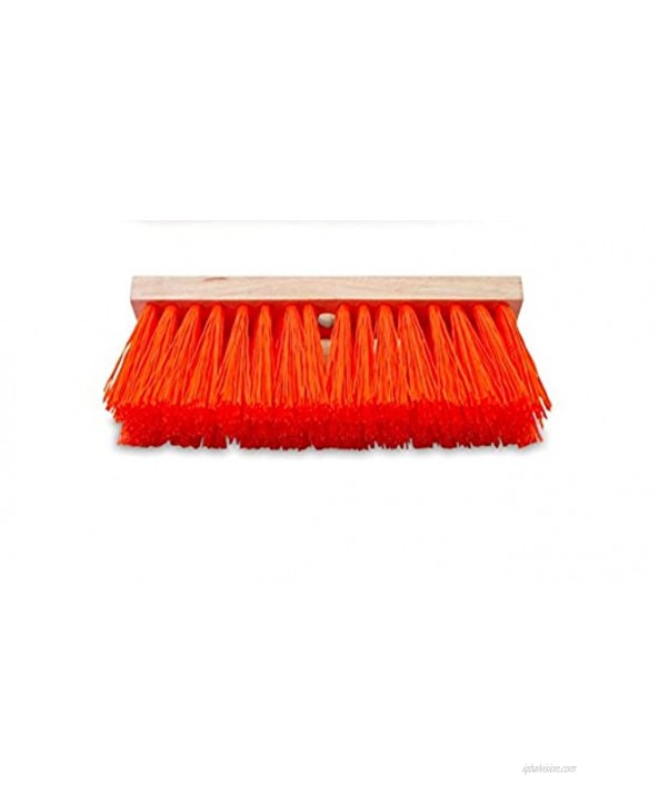 Malish 042416 16 Orange Crimped Poly Street Broom Head