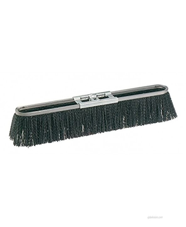 Osborn 52114SP Economy Strip Broom Head Coarse Sweeping Crimped Synthetic Fill Material 18 Block Head Length 3-3 8 Trim Length Black
