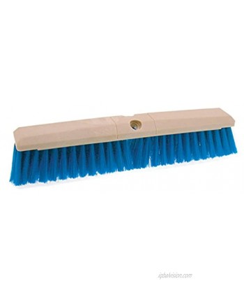 Osborn 81280SP Economy Plastic Block Broom Head Medium Sweeping Polypropylene 24" Block Length 3" Trim Length Blue