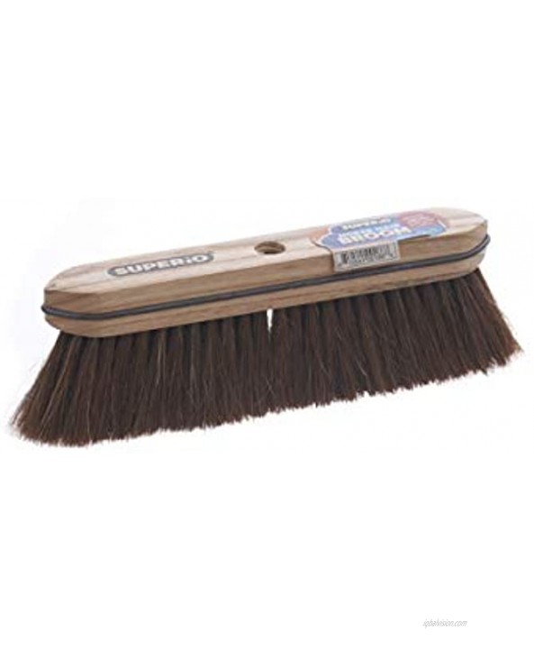 Superio Home Horsehair Broom Refill Head Fine Premium Bristles Heavy Duty Household Broom Easy Sweeping Dust and Wisp Floors and Corners Refill Broom Head