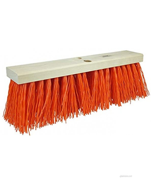Weiler 42054 18 Street Broom 5-1 4 Trim Length Orange Polypropylene Fill Made in The USA Pack of 6