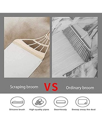 2021 New Extended Length Multifunction Magic Broom 2-in-1indoor Silicone Broom Wiper with Squeegee and Telescopic Handle Green 48inch x 12.2inch