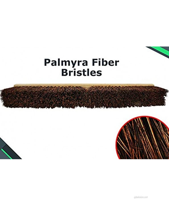 Bristles Janico Outdoor Surface Push Broom with Palmyra 36 Inch