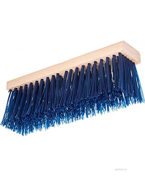 Carlisle 3611401614 Flo-Pac Hardwood Block Floor Sweep Heavy Polypropylene Bristles 4-1 2 Bristle Trim 16 Length Blue Pack of 12
