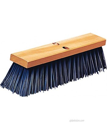 Carlisle 3611401614 Flo-Pac Hardwood Block Floor Sweep Heavy Polypropylene Bristles 4-1 2" Bristle Trim 16" Length Blue Pack of 12