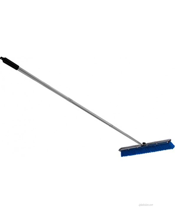 Carlisle 3621962414 Sweep Complete Aluminum Handle Floor Sweep with Squeegee Plastic Bristles 24 Length 3 Bristle Trim Blue Case of 6