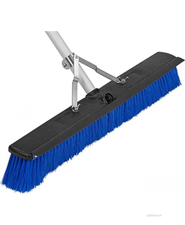 Carlisle 3621962414 Sweep Complete Aluminum Handle Floor Sweep with Squeegee Plastic Bristles 24 Length 3 Bristle Trim Blue Case of 6
