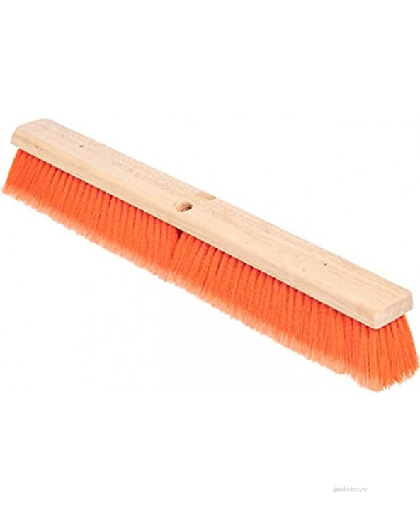 Carlisle 36222424 Flo-Pac Hardwood Block Medium Floor Sweep Heavy Polypropylene Bristles 24 Block Size Orange Case of 12