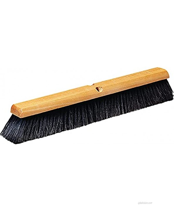 Carlisle 4503103 Flo-Pac Fine Floor Sweep Blended Horsehair Bristles 24 Block Width 3 Bristle Trim Black