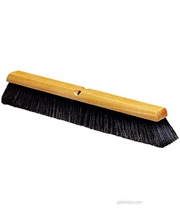 Carlisle 4503103 Flo-Pac Fine Floor Sweep Blended Horsehair Bristles 24" Block Width 3" Bristle Trim Black