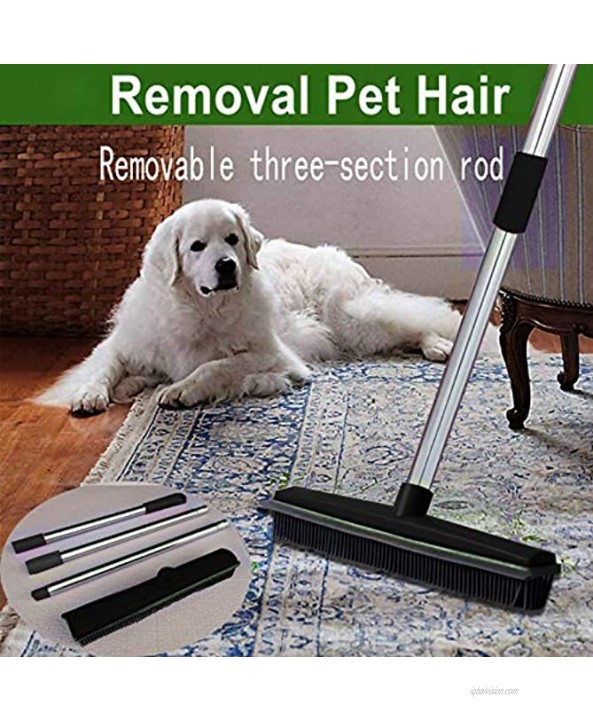 Dust Removal Telescopic Cleaning Tool Floor Broom Multifunction Floor Sweeper Squeegee Edge Carpets for FloorsBlack