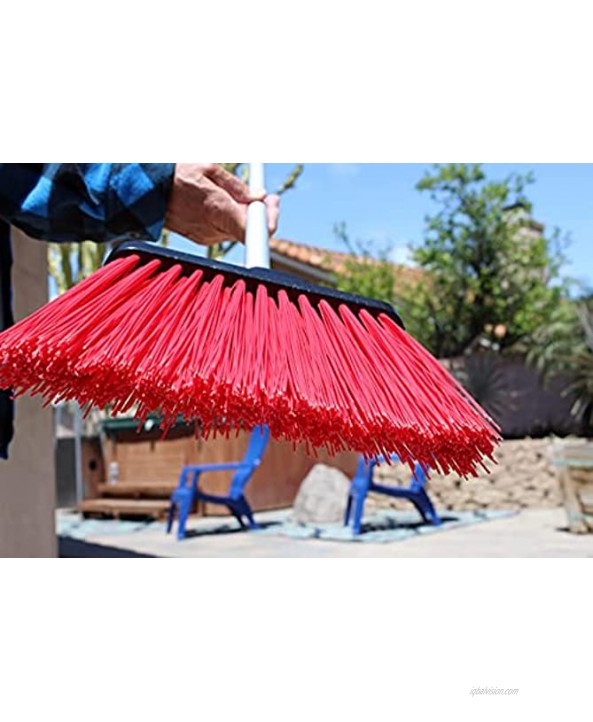 Heavy-Duty Stiff Outdoor Landscaping Broom for Sand Gravel Dirt Perfect on pavers Slate and Rough Surfaces. Residential Commercial. Broom Head only.