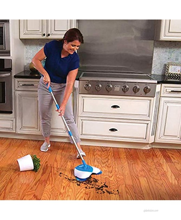 Hurricane Spin Broom by BulbHead As Seen on TV- Original Lightweight. Cordless Spinning Broom for Sweeping Hard Surfaces like Wood Tile and Laminate