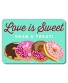 PetKa Signs and Graphics PKWD-0077-NA_14x10"Love is Sweet Grab A Treat" 14" x 10" Aluminum Sign 10" Height 0.04" Wide 14" Length Donuts Cranberry