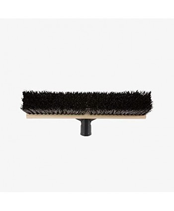 SWOPT Premium Rough Surface Push Broom Head – 18” Push Broom with Rough Surface Bristles for Driveways Sidewalks Patios and More – Interchangeable