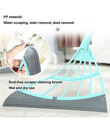 WYZHDQ Multifunction Magic Broom Extended 3 in 1 Magic Rubber Broom Scraping Sweeper Floor Squeegee Household Mop Brooms Toilet Wipers for Kitchen Living Room Bathroom Water Hair Dust Window Cleaning