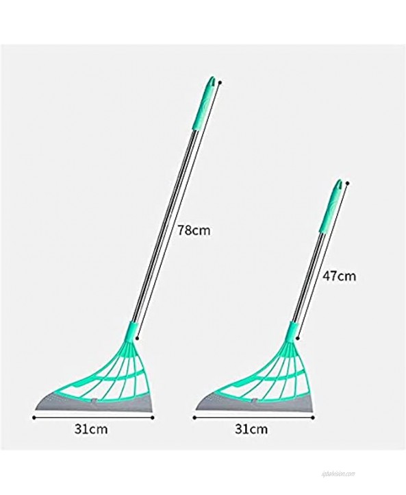2021 New Extended Length Multifunction Magic Broom 2-in-1indoor Silicone Broom Wiper with Squeegee and Telescopic Handle Gray 48inch x 12.2inch