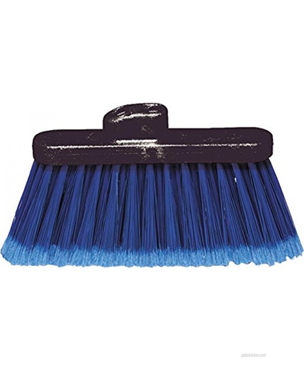 Carlisle 3685314 Duo-Sweep Light Industrial Broom Head 4 Long Blue Synthetic Bristles 13 W x 7 H Overall