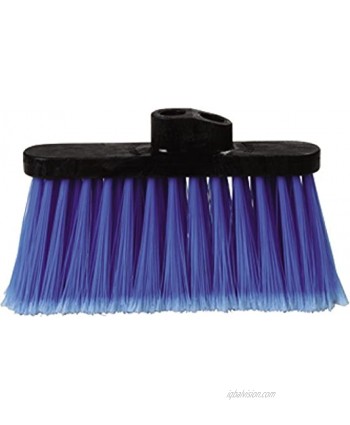 Carlisle 3685314 Duo-Sweep Light Industrial Broom Head 4" Long Blue Synthetic Bristles 13" W x 7" H Overall