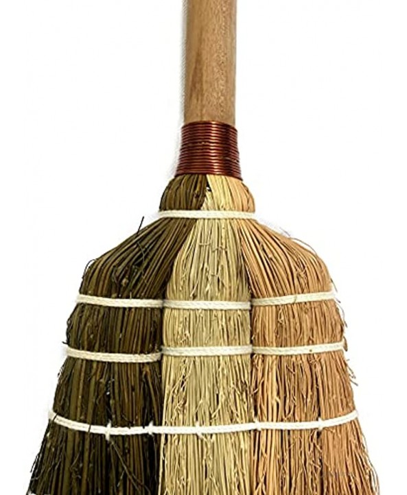 Japanese Style Short Broom. Natural and Colorful Design Broom. for Daily Cleaning with a Cute Broom.