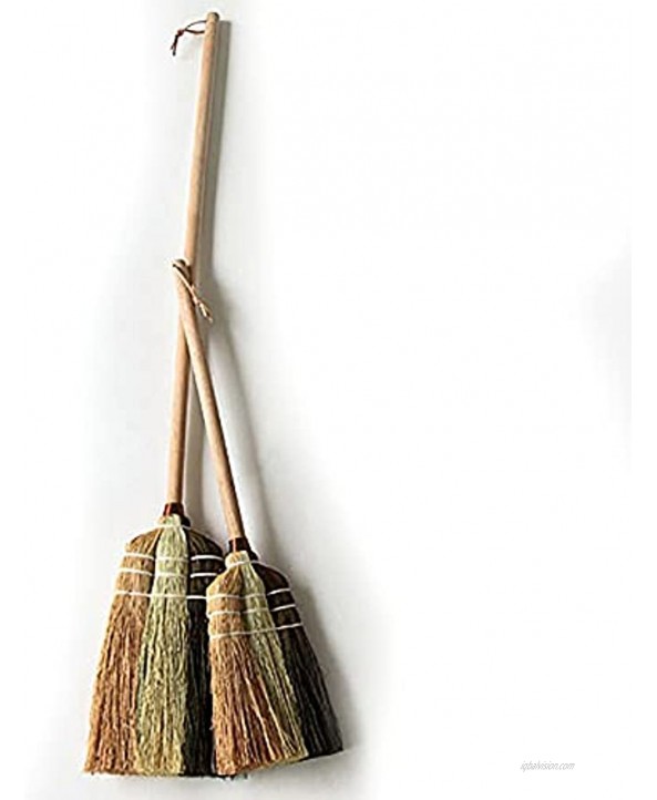 Japanese Style Short Broom. Natural and Colorful Design Broom. for Daily Cleaning with a Cute Broom.